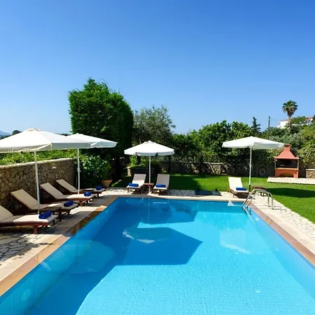 Luxury Corfu Dassia Rose Private Pool 4 Bedrooms Villa *