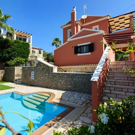 Luxury Corfu Dassia Rose Private Pool 4 Bedrooms Villa Dafnila